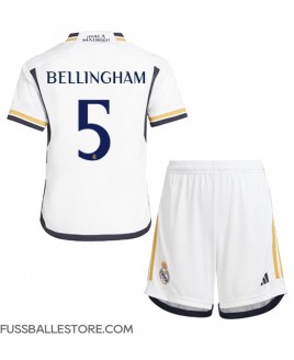 Günstige Real Madrid Jude Bellingham #5 Heimtrikotsatz Kinder 2023-24 Kurzarm (+ Kurze Hosen)